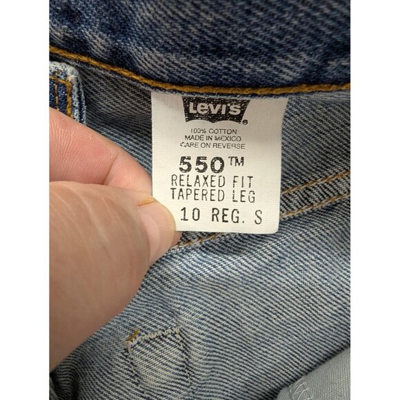 Vintage Levi's 550 Jeans Womens 10 Short Blue Relaxed Fit Tapered Leg Denim Y2K - Picture 13 of 15